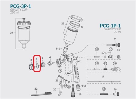 Air cap packing